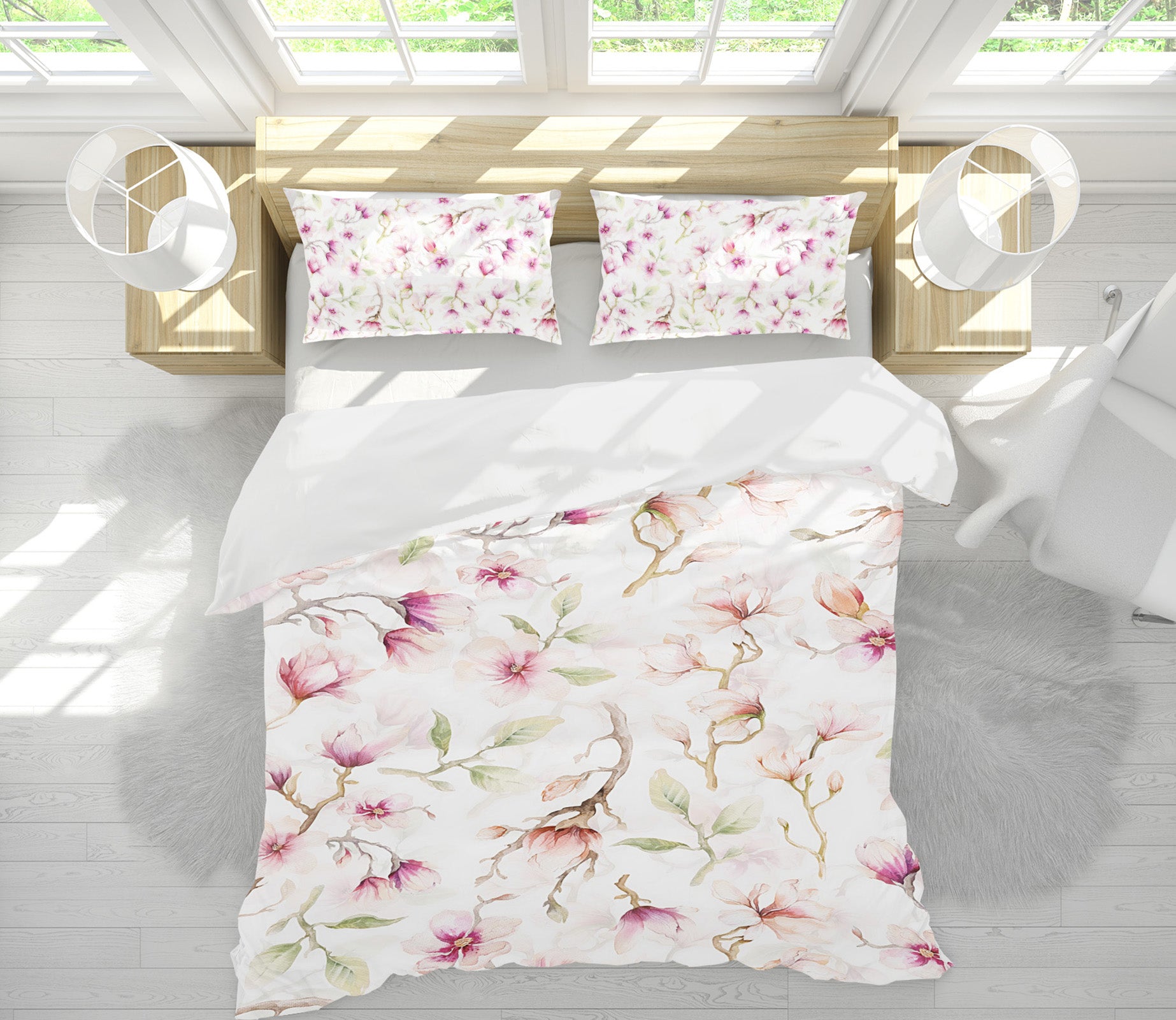 3D Lily Leaves 081 Uta Naumann Bedding Bed Pillowcases Quilt