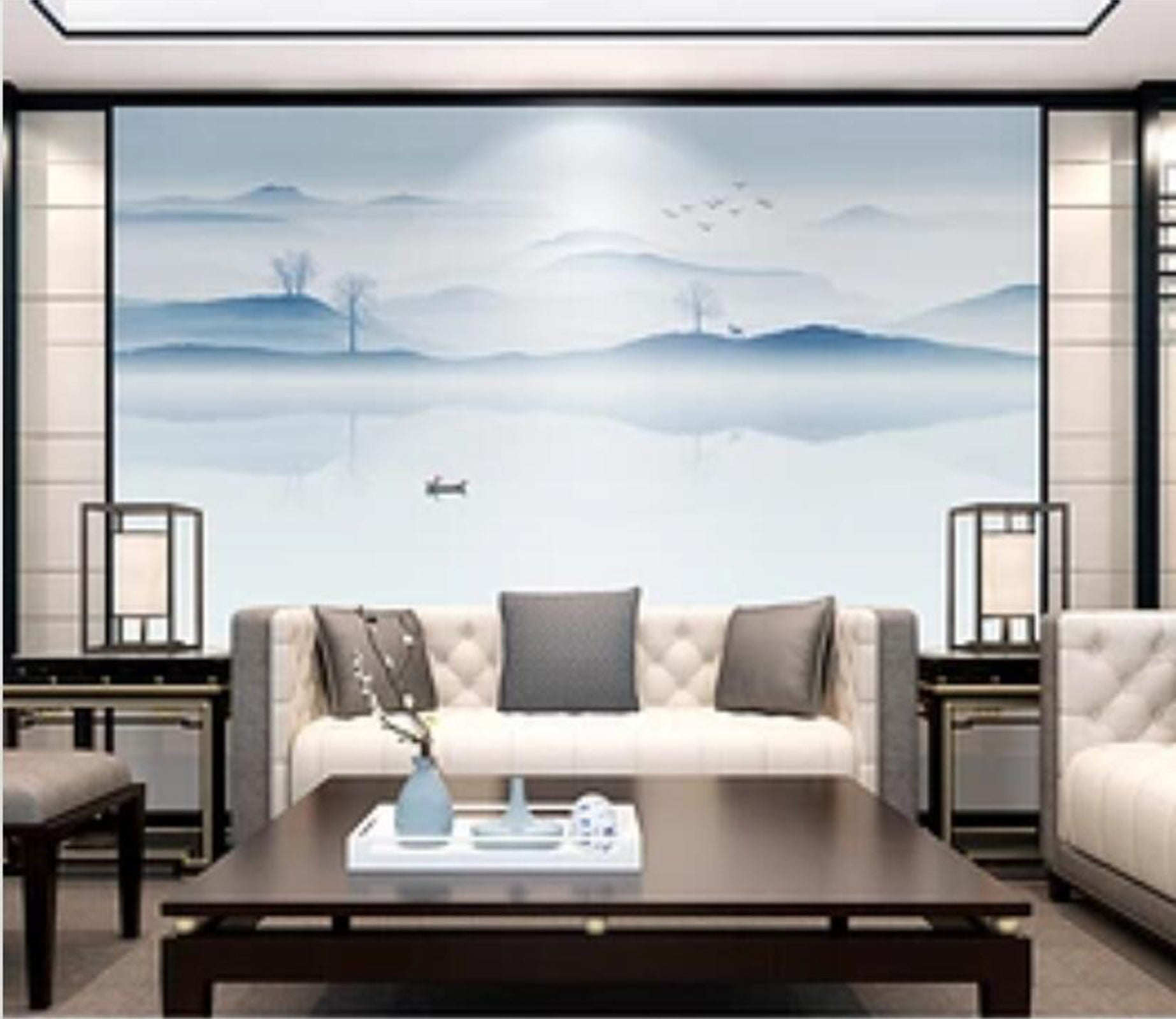 3D Mountain River Scenery WC93 Wall Murals Wallpaper AJ Wallpaper 2 