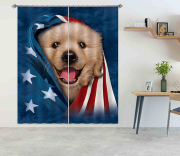 3D Cute Dog 001 Vincent Hie Curtain Curtains Drapes