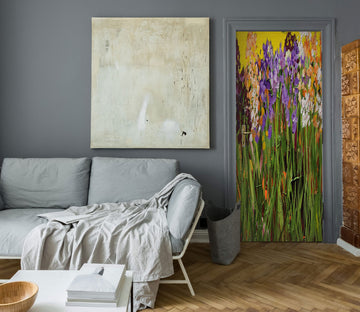 3D Purple Flowers Painting 93199 Allan P. Friedlander Door Mural