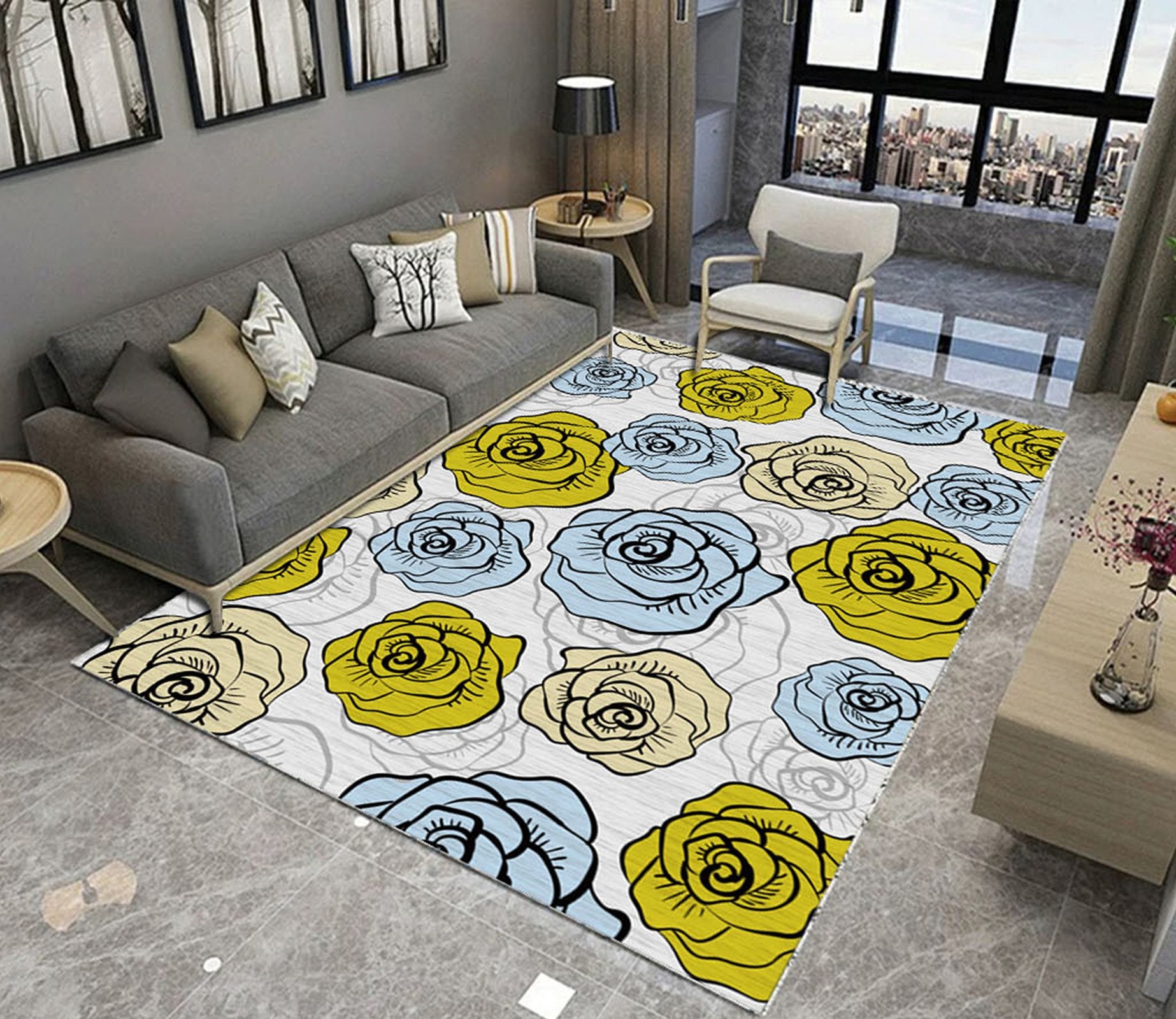 3D Color Pattern WG533 Non Slip Rug Mat Mat AJ Creativity Home 