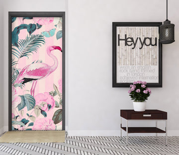 3D Flamingo Rose 118123 Andrea Haase Door Mural