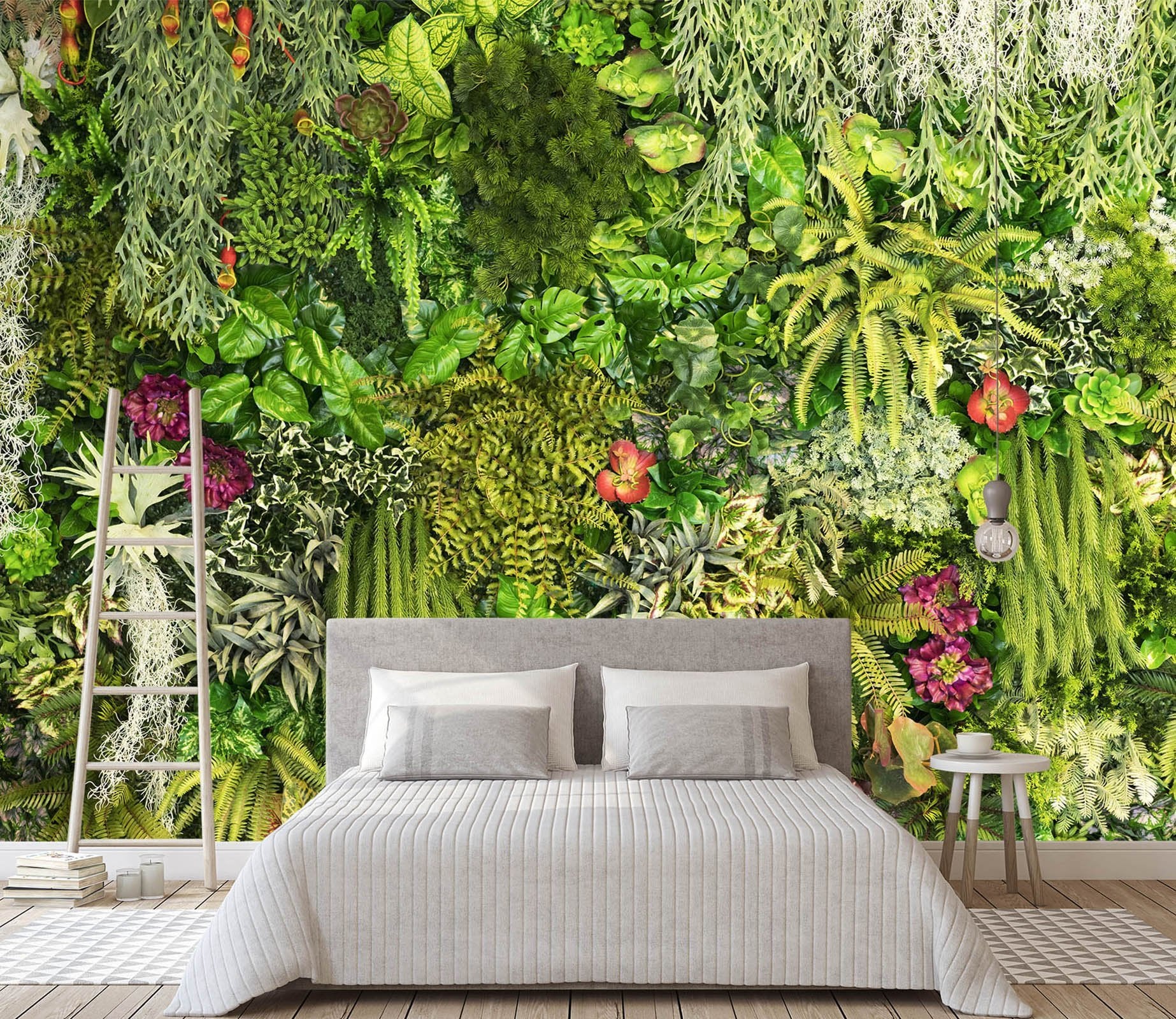 3D Flower Plant Wall 1654 Wallpaper AJ Wallpaper 2 