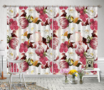 3D Colored Flowers 169 Uta Naumann Curtain Curtains Drapes