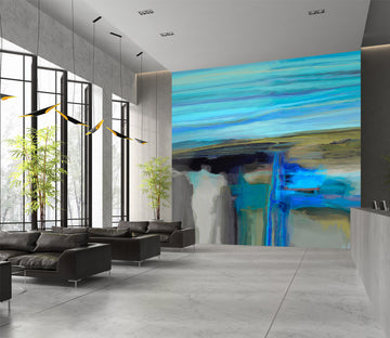 3D Blue Lake 1426 Michael Tienhaara Wall Mural Wall Murals