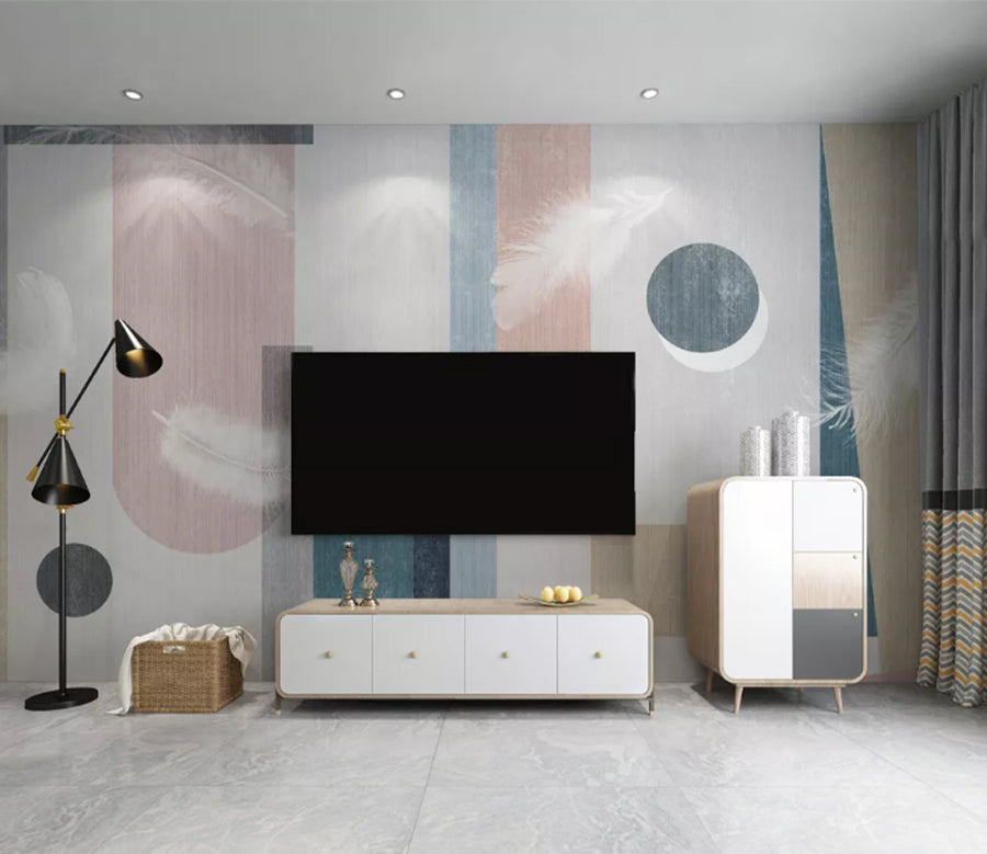 3D Falling Feathers WC2705 Wall Murals