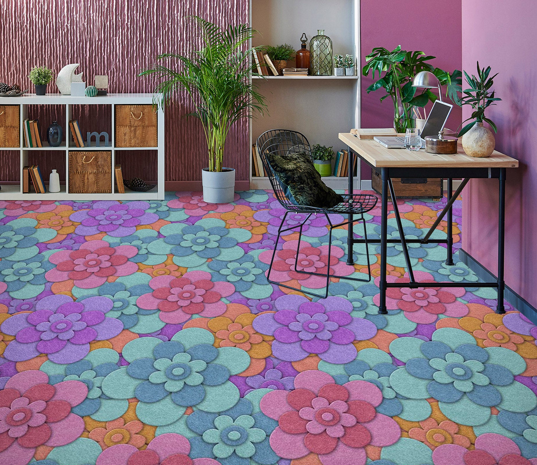 3D Flower Pattern Painting 780 Floor Mural