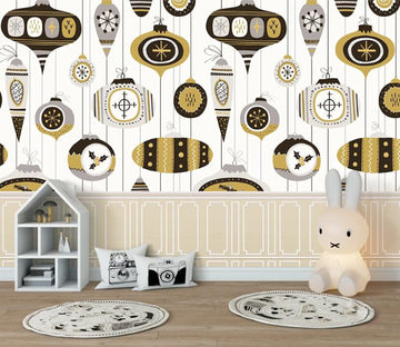 3D Clock Design Arrangement 2518 Wall Murals