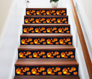 3D Emoticon Jack-o-lantern 658 Stair Risers