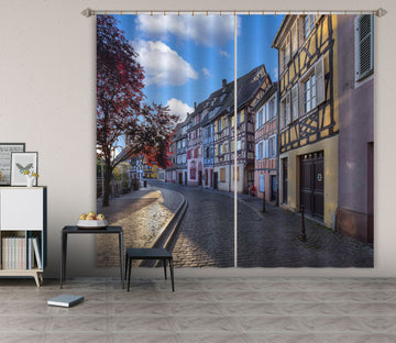3D Sunny Street 060 Marco Carmassi Curtain Curtains Drapes