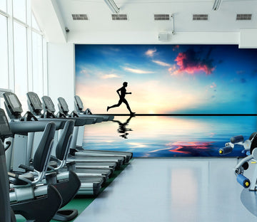 3D Beach Running 034 Wall Murals Wallpaper AJ Wallpaper 2 