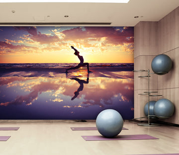 3D Beach Yoga 067 Wall Murals Wallpaper AJ Wallpaper 2 
