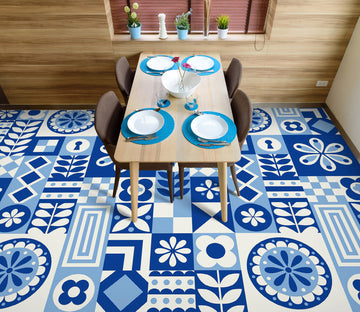 3D Pretty Blue Pattern 367 Floor Mural  Wallpaper Murals Rug & Mat Print Epoxy waterproof bath floor