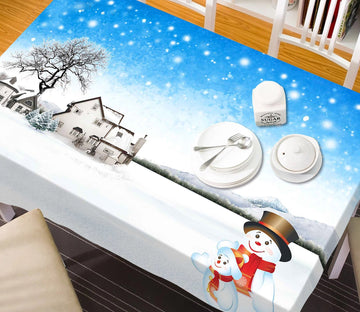 3D Villa Snowman 15 Tablecloths Tablecloths AJ Creativity Home 
