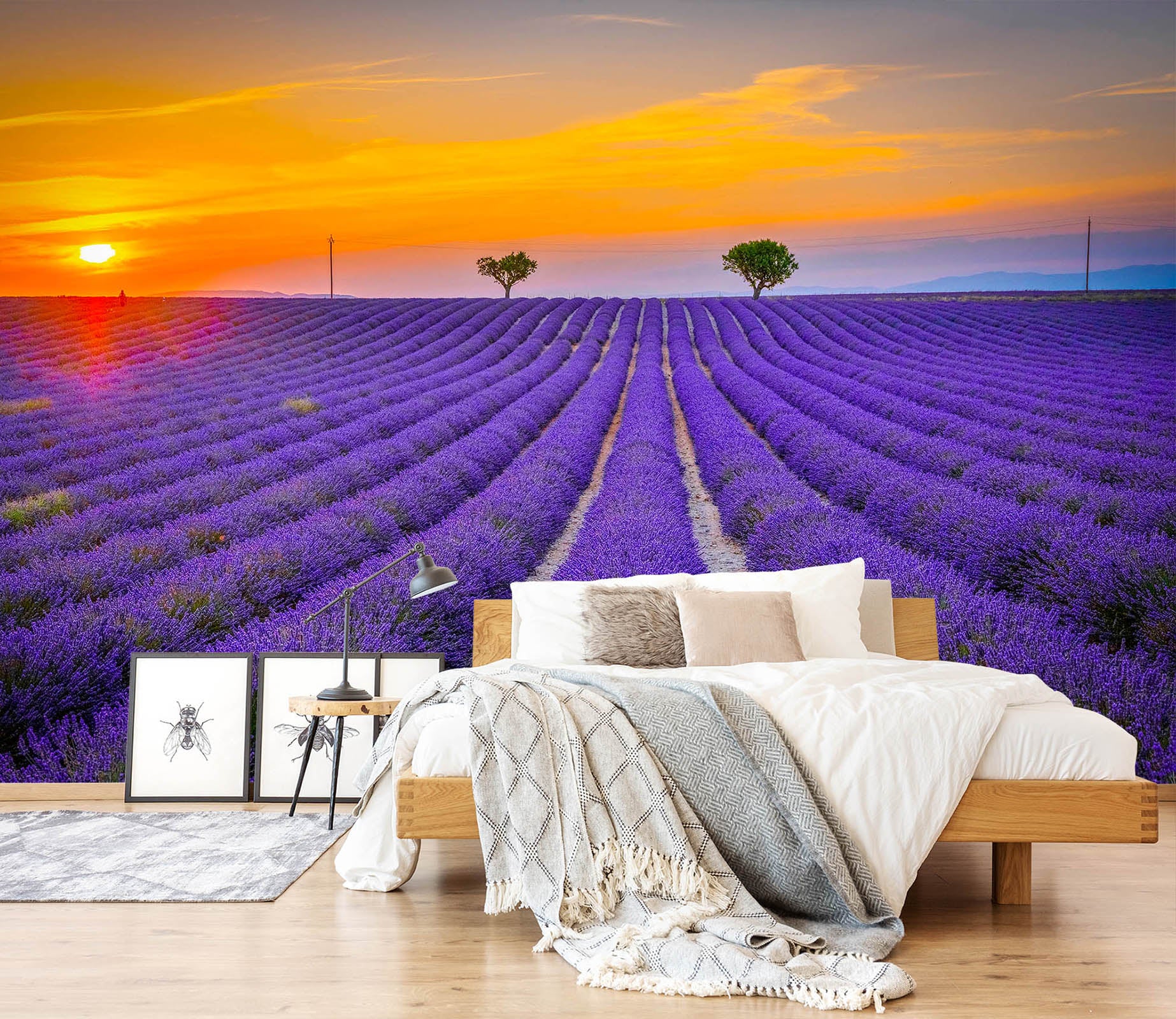3D Purple Lavender 1450 Marco Carmassi Wall Mural Wall Murals