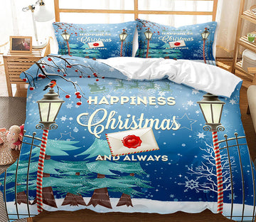 3D Tree Snow 32084 Christmas Quilt Duvet Cover Xmas Bed Pillowcases