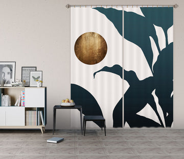 3D Big Leaf 1054 Boris Draschoff Curtain Curtains Drapes
