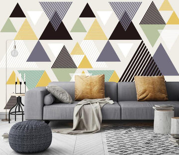 3D Colored Triangle 423 Wall Murals