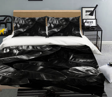 3D Black Leaves 243 Boris Draschoff Bedding Bed Pillowcases Quilt