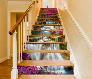 3D Wonderland Waterfall 323 Stair Risers