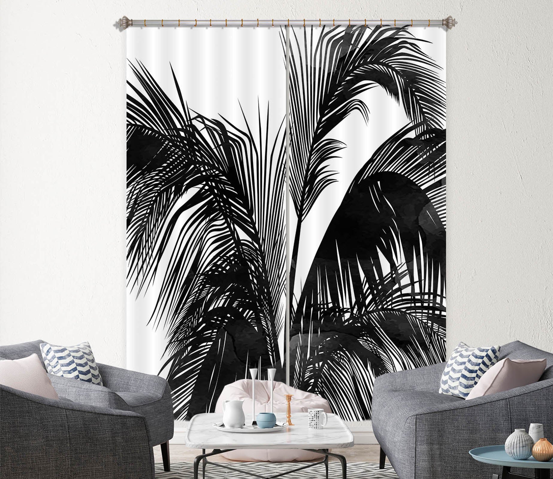 3D Lush Leaves 1115 Boris Draschoff Curtain Curtains Drapes