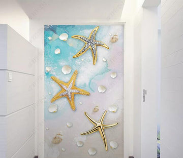 3D Cute Starfish WC265 Wall Murals