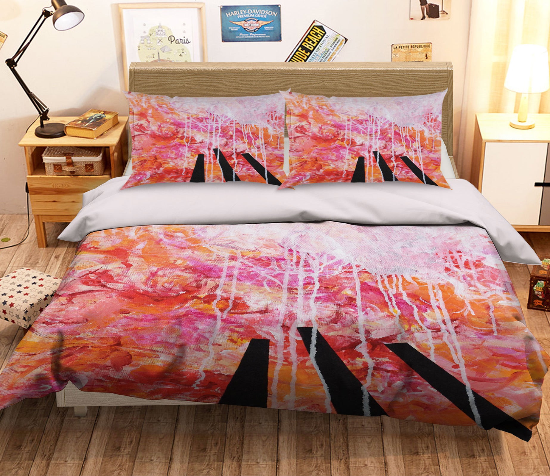 3D Pink Tree Painting 1107 Misako Chida Bedding Bed Pillowcases Quilt