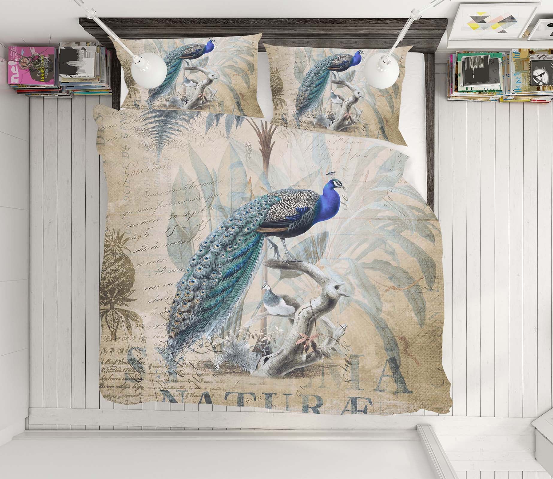 3D Forest Peacock 107 Andrea haase Bedding Bed Pillowcases Quilt