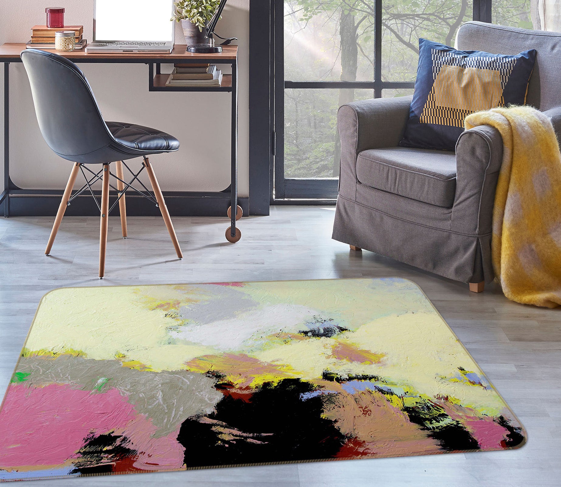 3D Abstract Oil Painting 1091 Allan P. Friedlander Rug Non Slip Rug Mat