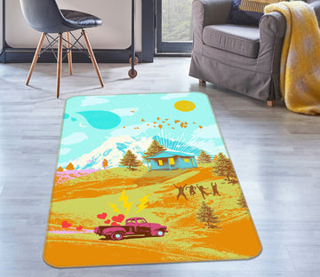 3D Outdoor Outing 1049 Showdeer Rug Non Slip Rug Mat