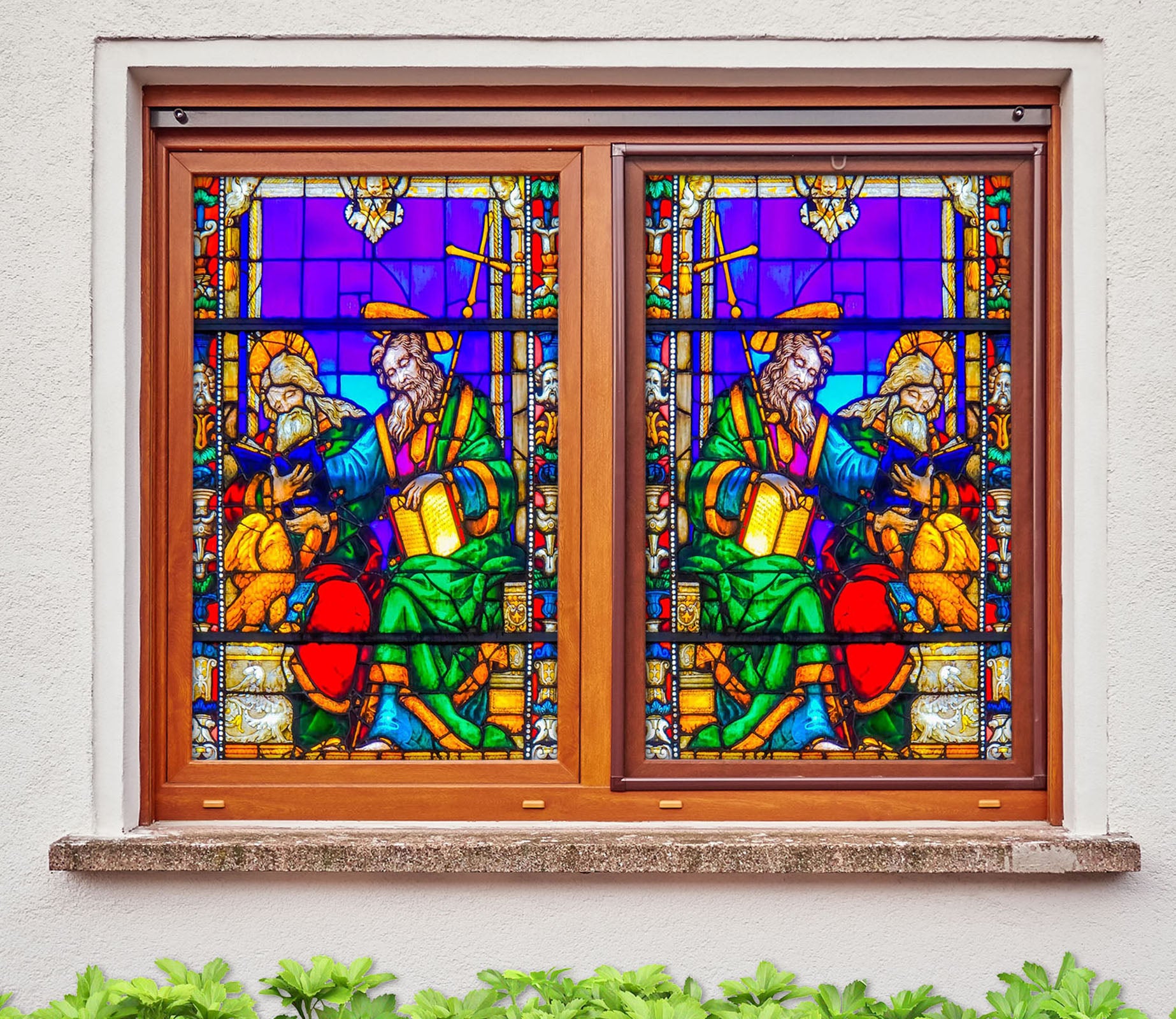 3D Bible Prayer 139 Window Film Print Sticker Cling Stained Glass UV Block