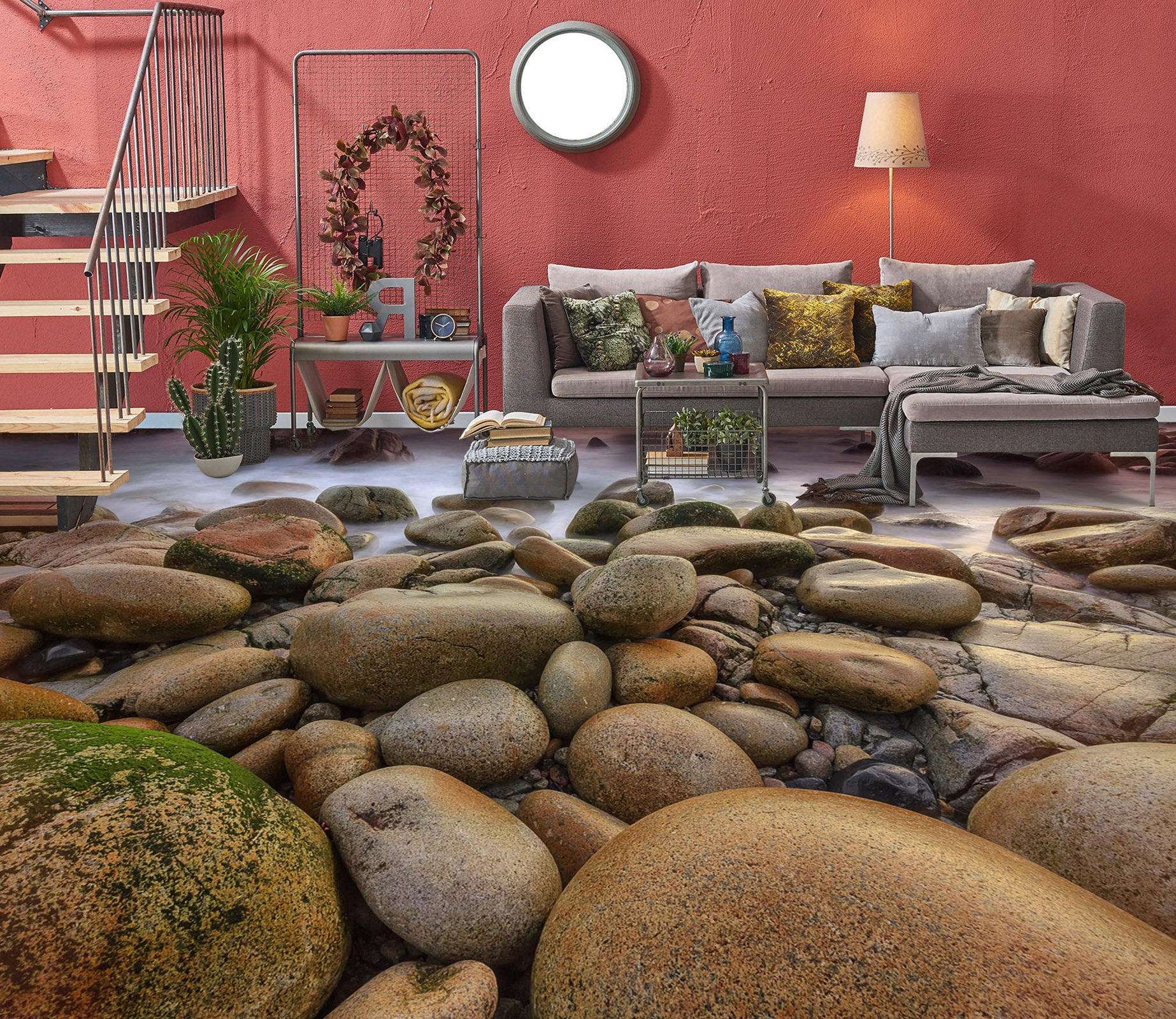 3D Simple Big Pebbles 1463 Floor Mural  Wallpaper Murals Self-Adhesive Removable Print Epoxy