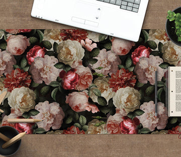 3D Pink Rose Flowers 120149 Uta Naumann Desk Mat