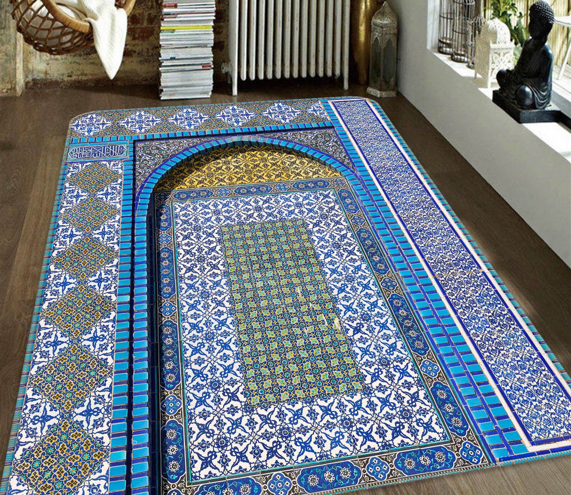 3D Traditional Pattern 195 Assaf Frank Rug Non Slip Rug Mat