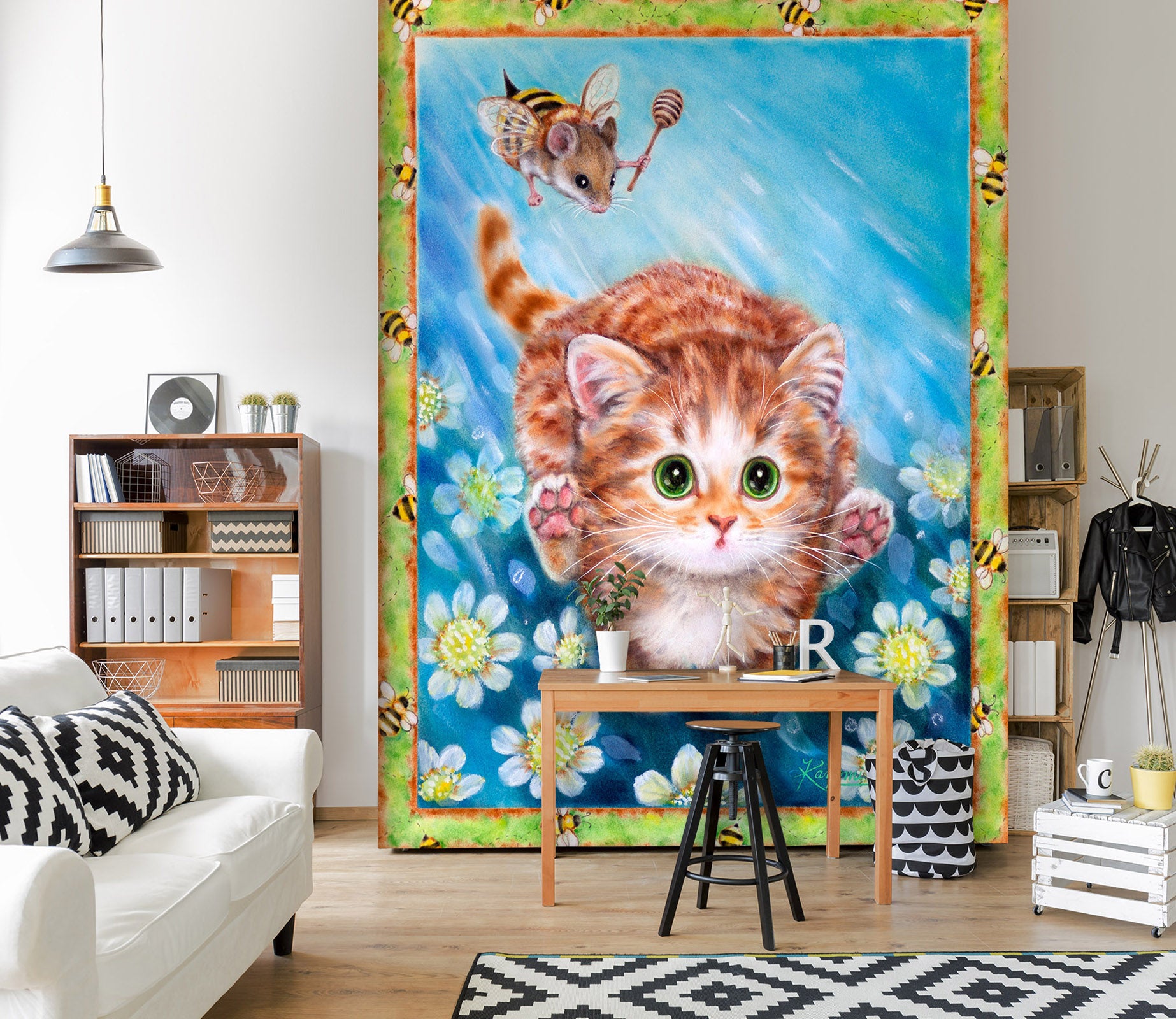 3D Cat Mouse 5474 Kayomi Harai Wall Mural Wall Murals