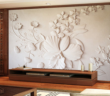 3D Carving Flowers 1555 Wall Murals