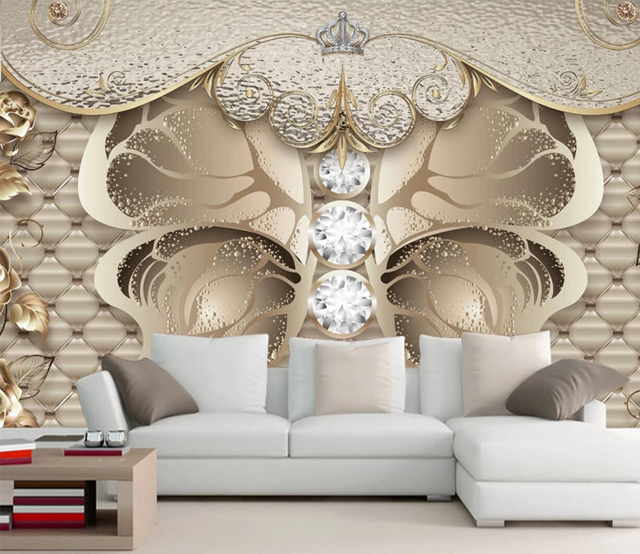 3D Diamond Butterfly WC237 Wall Murals