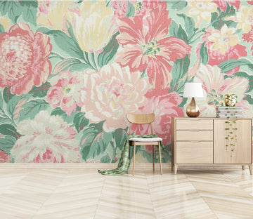 3D Peony Painting WG001 Wall Murals