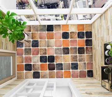 3D Retro Square Colors 541 Floor Mural  Wallpaper Murals Rug & Mat Print Epoxy waterproof bath floor