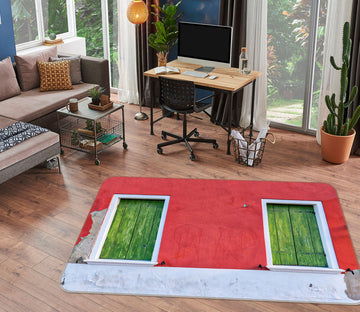 3D Green Gate 1101 Marco Carmassi Rug Non Slip Rug Mat