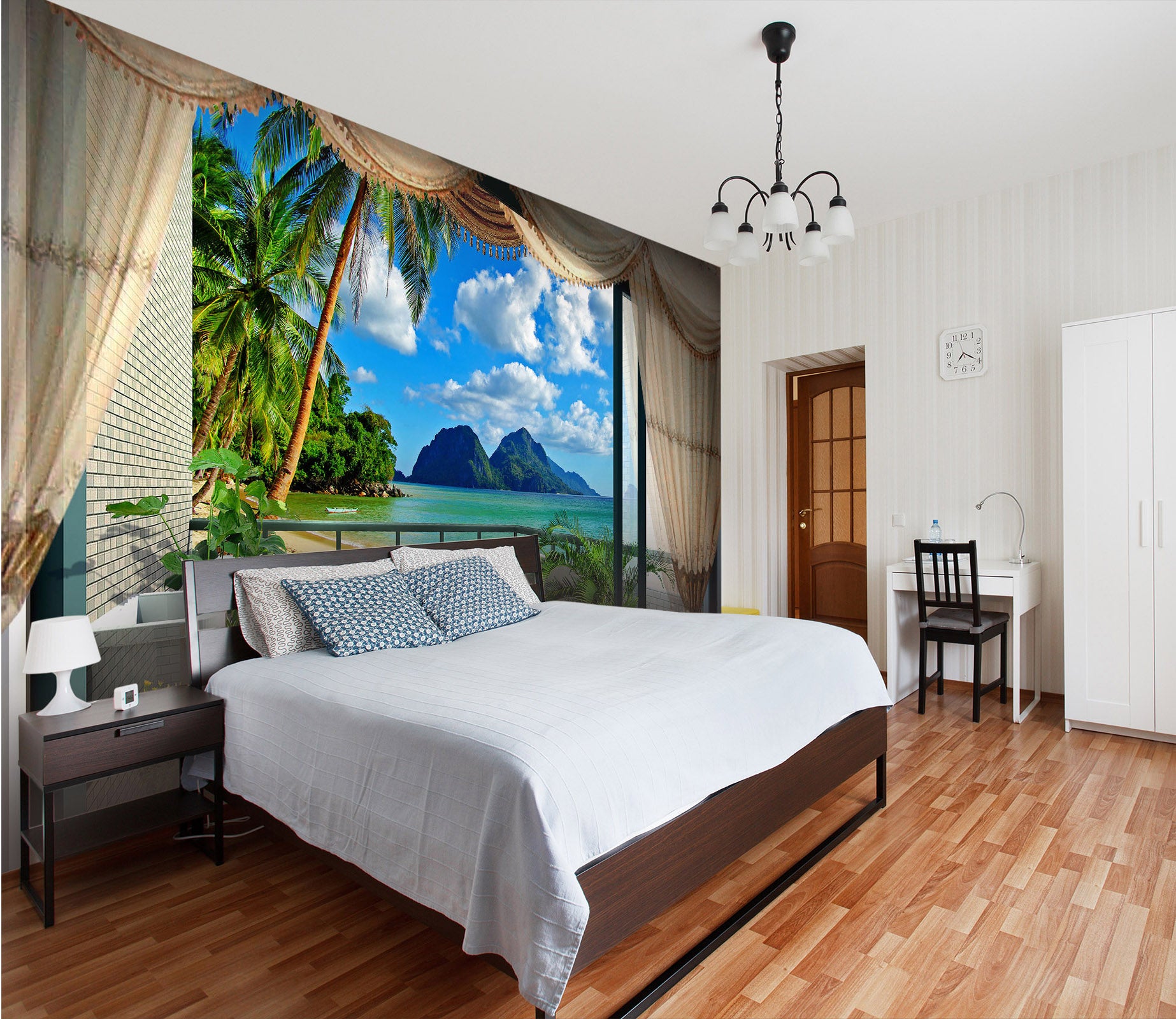 3D Big Coconut Tree 017 Wall Murals