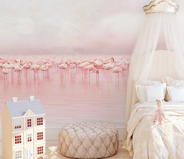 3D Pink Flamingo WG247 Wall Murals