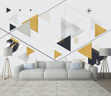3D Yellow Triangle WG285 Wall Murals