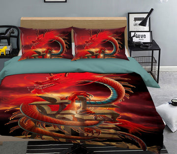 3D Chinese Dragon Def 030 Bed Pillowcases Quilt Exclusive Designer Vincent