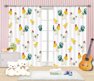 3D Yellow Chick 119 Uta Naumann Curtain Curtains Drapes