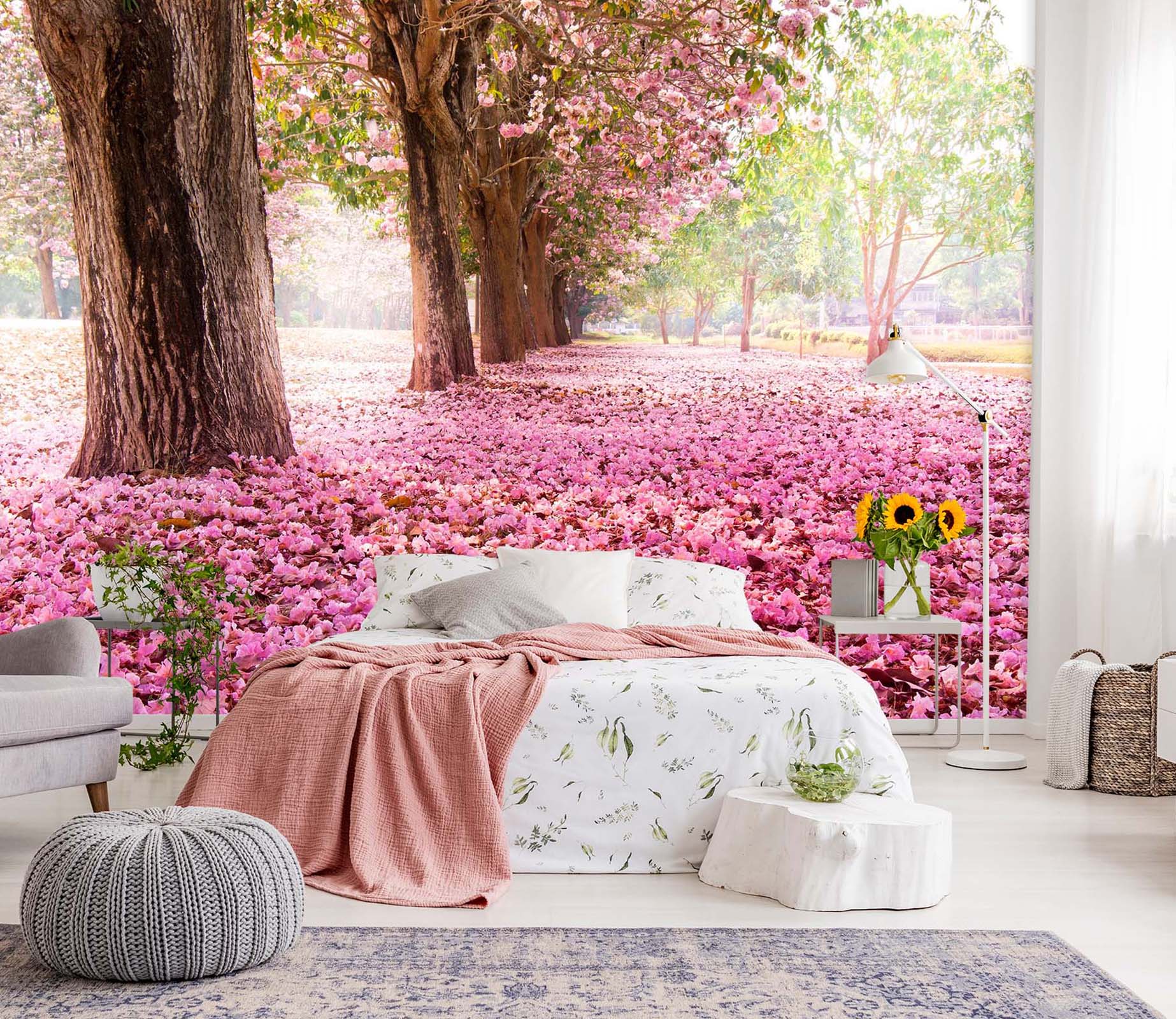 3D Pink Cherry Tree 144 Wall Murals Wallpaper AJ Wallpaper 2 