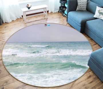 3D Ocean Waves 7526 Assaf Frank Rug Round Non Slip Rug Mat