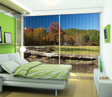 3D Forest Stream 068 Kathy Barefield Curtain Curtains Drapes