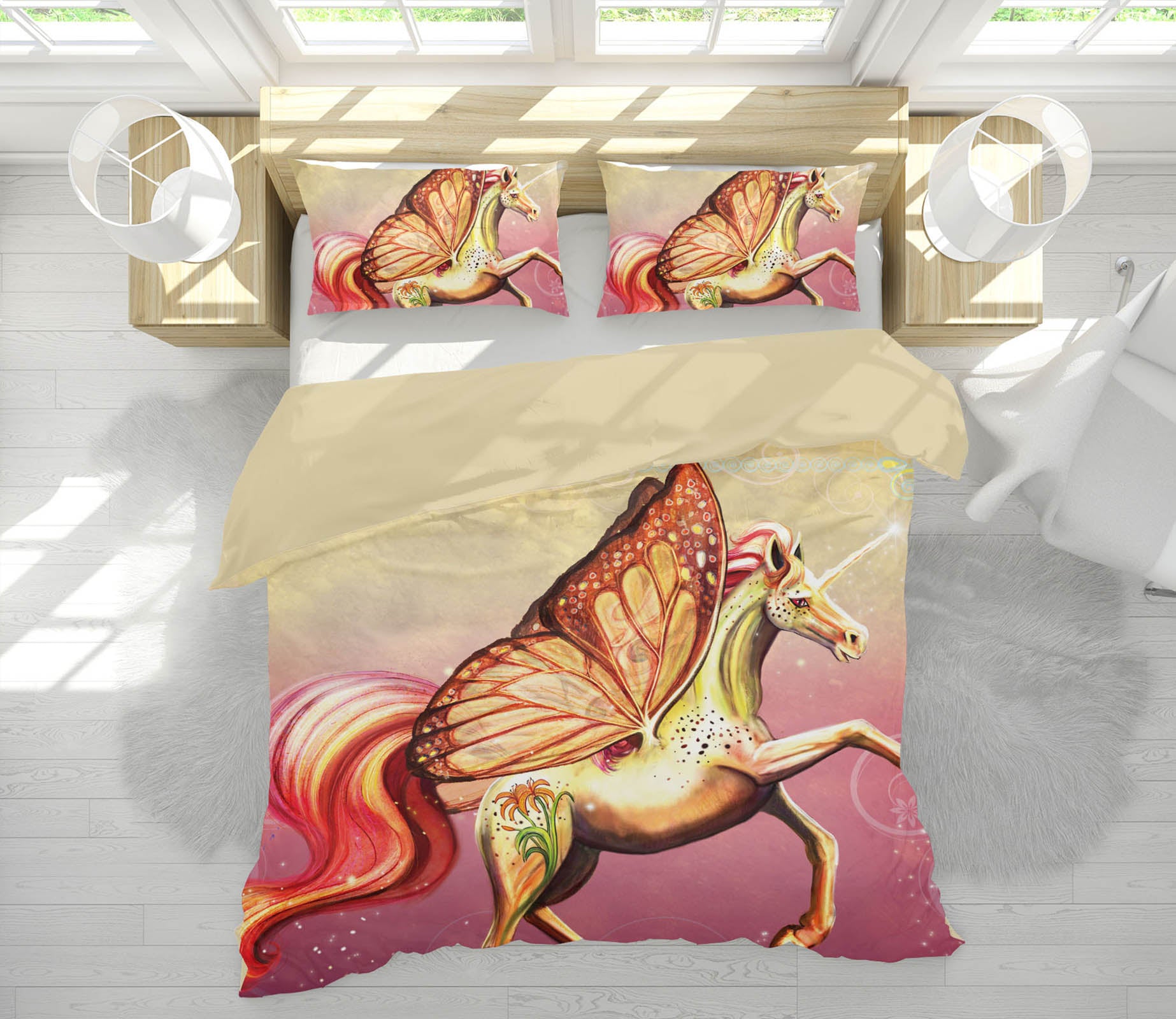 3D Wing Horse 105 Rose Catherine Khan Bedding Bed Pillowcases Quilt