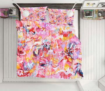 3D Pink Graffiti Art 1164 Misako Chida Bedding Bed Pillowcases Quilt Cover Duvet Cover
